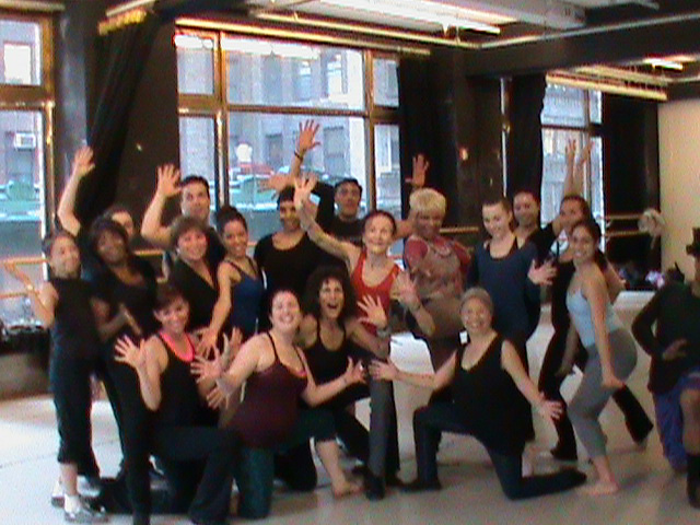 Sue Samuels and jazz dance workshop class